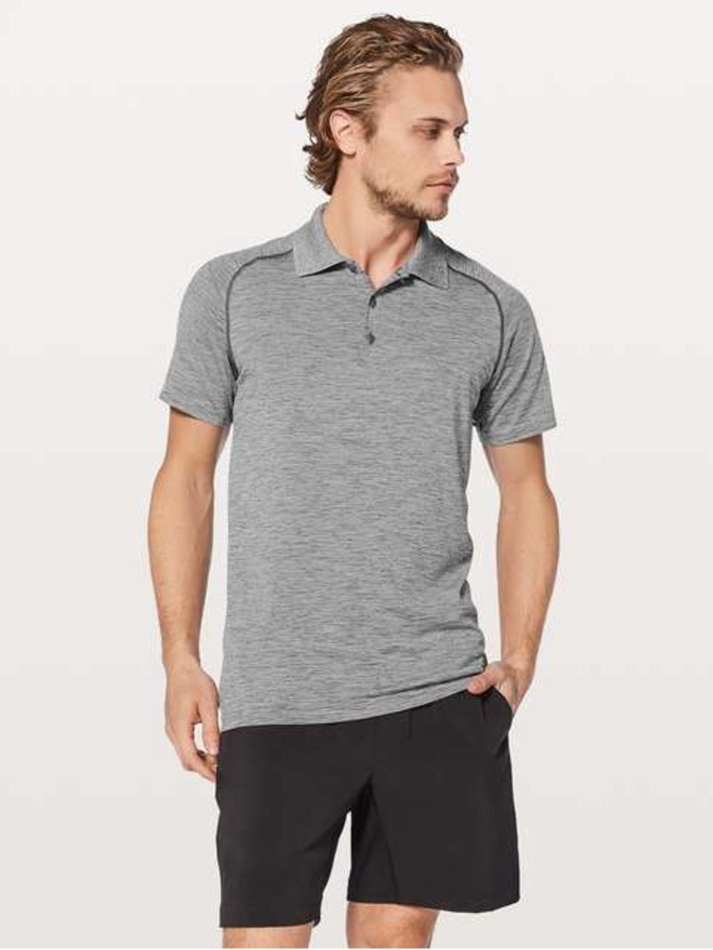 Lululemon Metal Vent Tech Polo 2.0 Heather Gray Size Medium